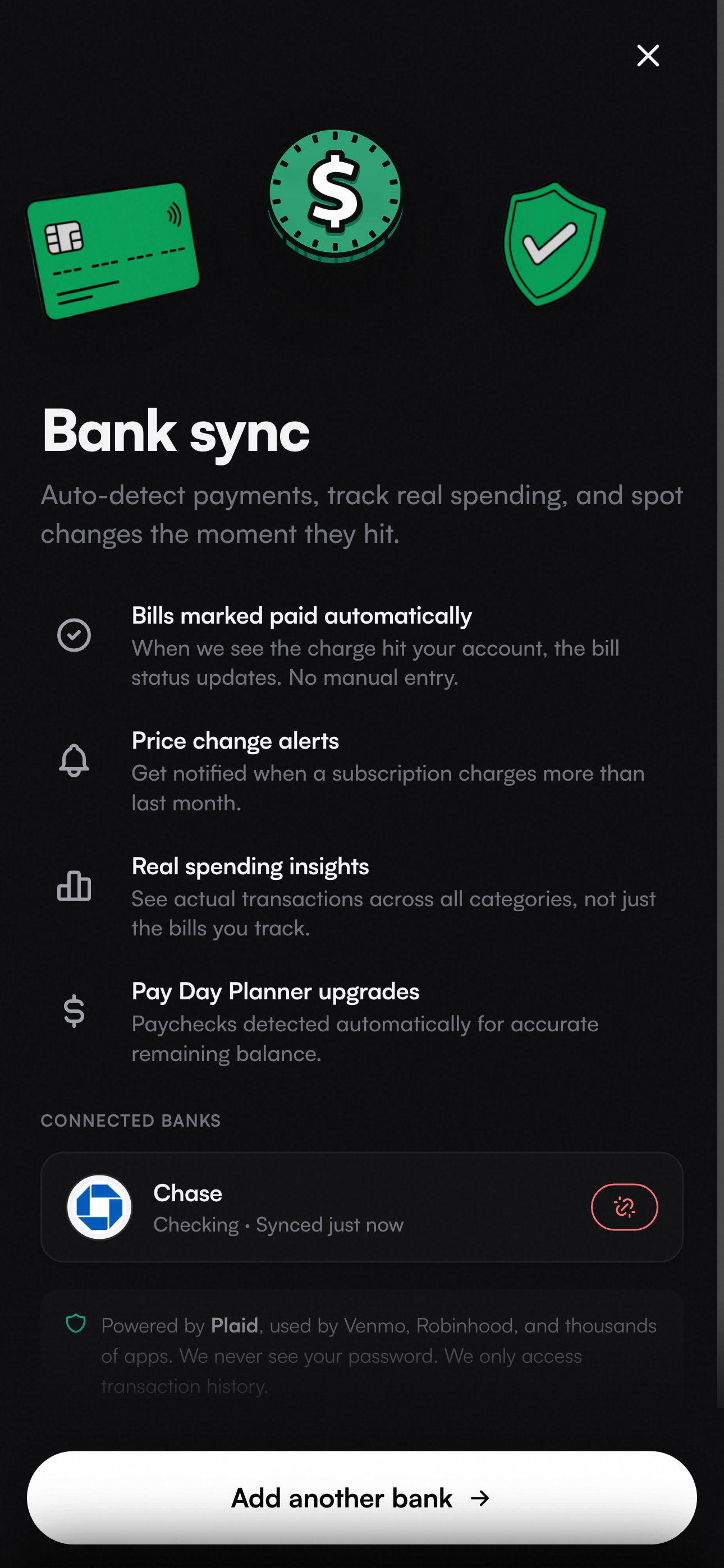 Bank sync